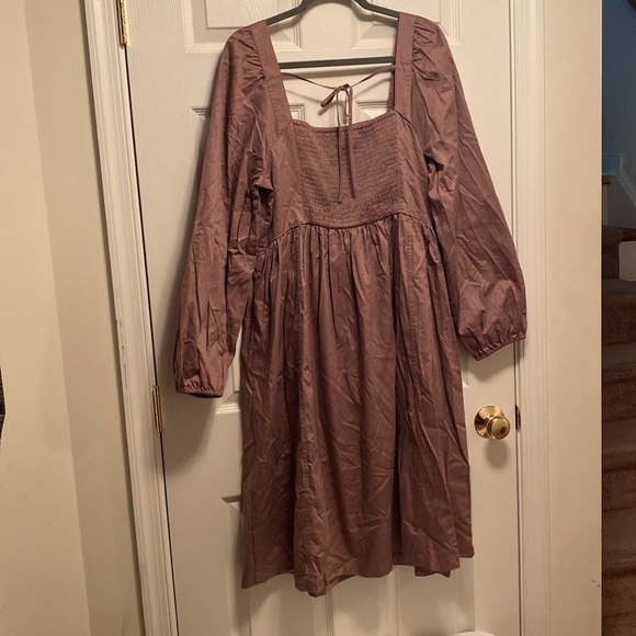 Ava & Viv Mauve Smocked Dress…size 1X - Picture 2 of 6